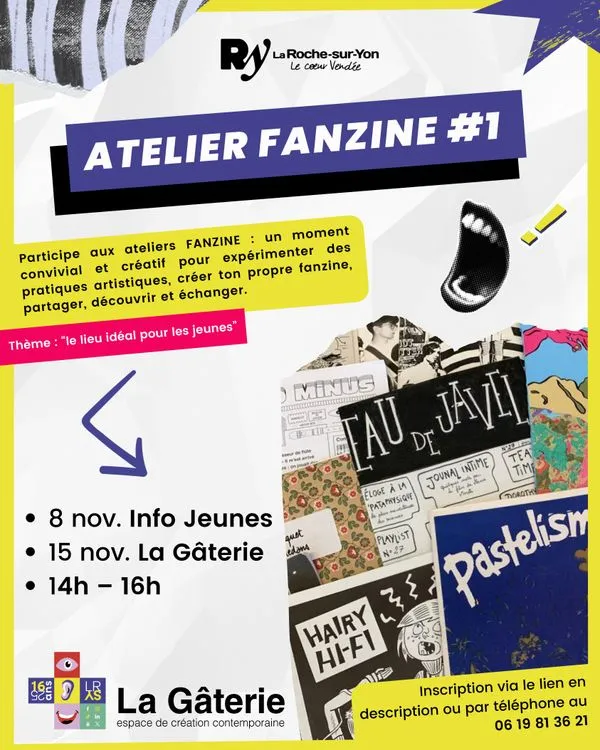 Affiche principale de l'événement : ATELIERS FANZINE x INFO JEUNES