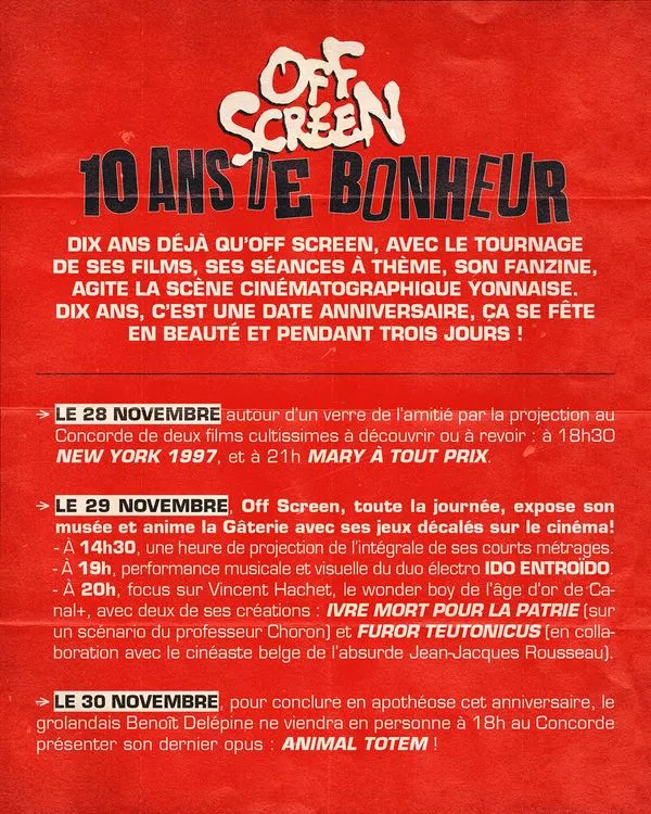 Image complémentaire pour OFF SCREEN - 10 ANS DE BONHEUR