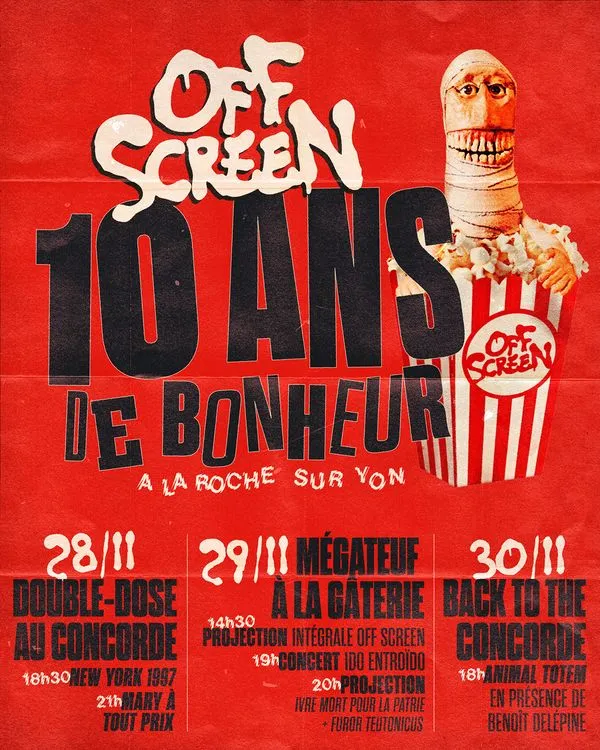 Affiche principale de l'événement : OFF SCREEN - 10 ANS DE BONHEUR